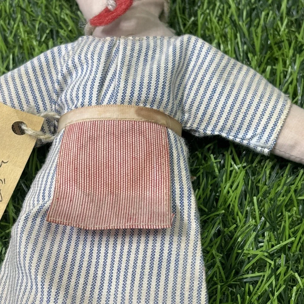 Vintage Primitive Bunny Rabbit Cloth Doll Country Closet Breezy Farmhouse Decor